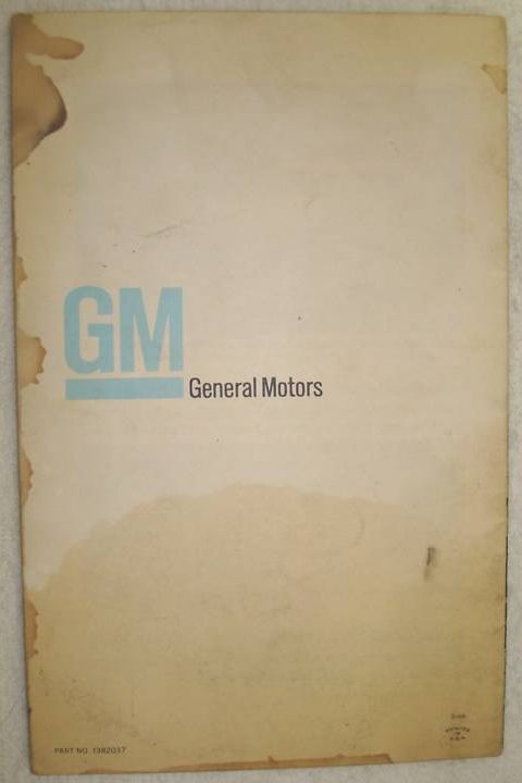 1966 1967 rare "Sun Air and Wheels" original GM booklet