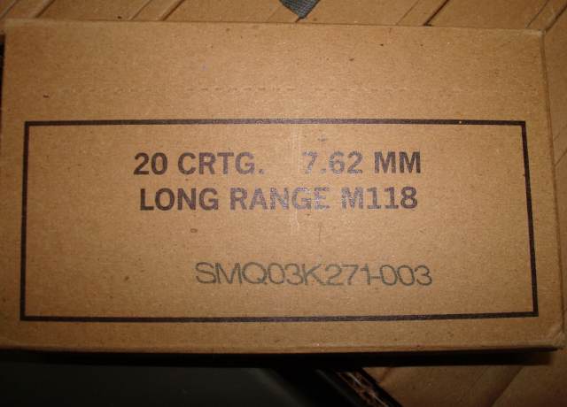 Federal XM118 long range 7.62x51 HP match ammo